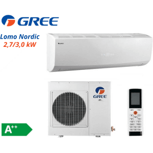 Šilumos siurblys oras-oras Gree Lomo Nordic 2,7/3,0kW, su Wifi